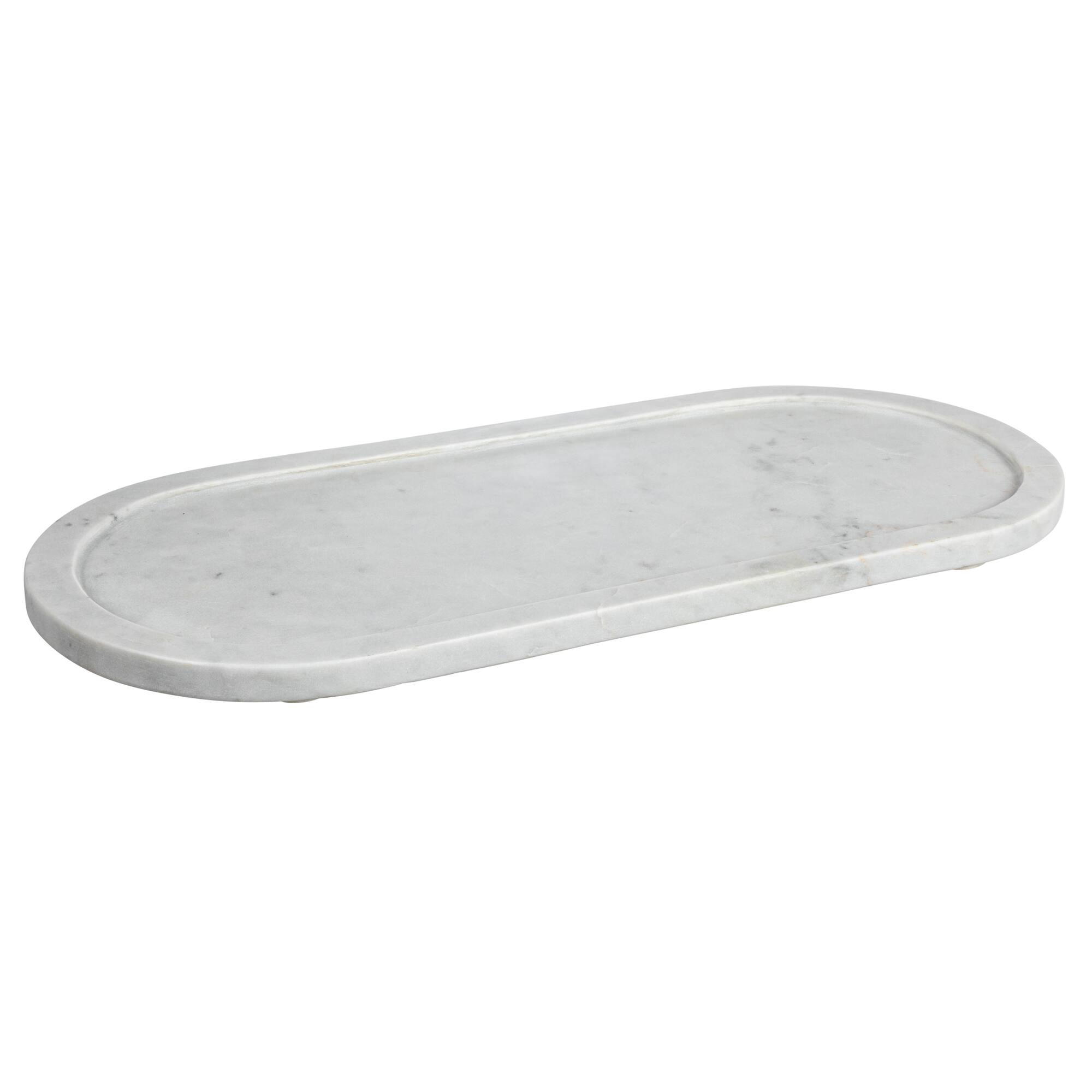 Hello Honey® 18" Modern Oval Marble Serving Tray